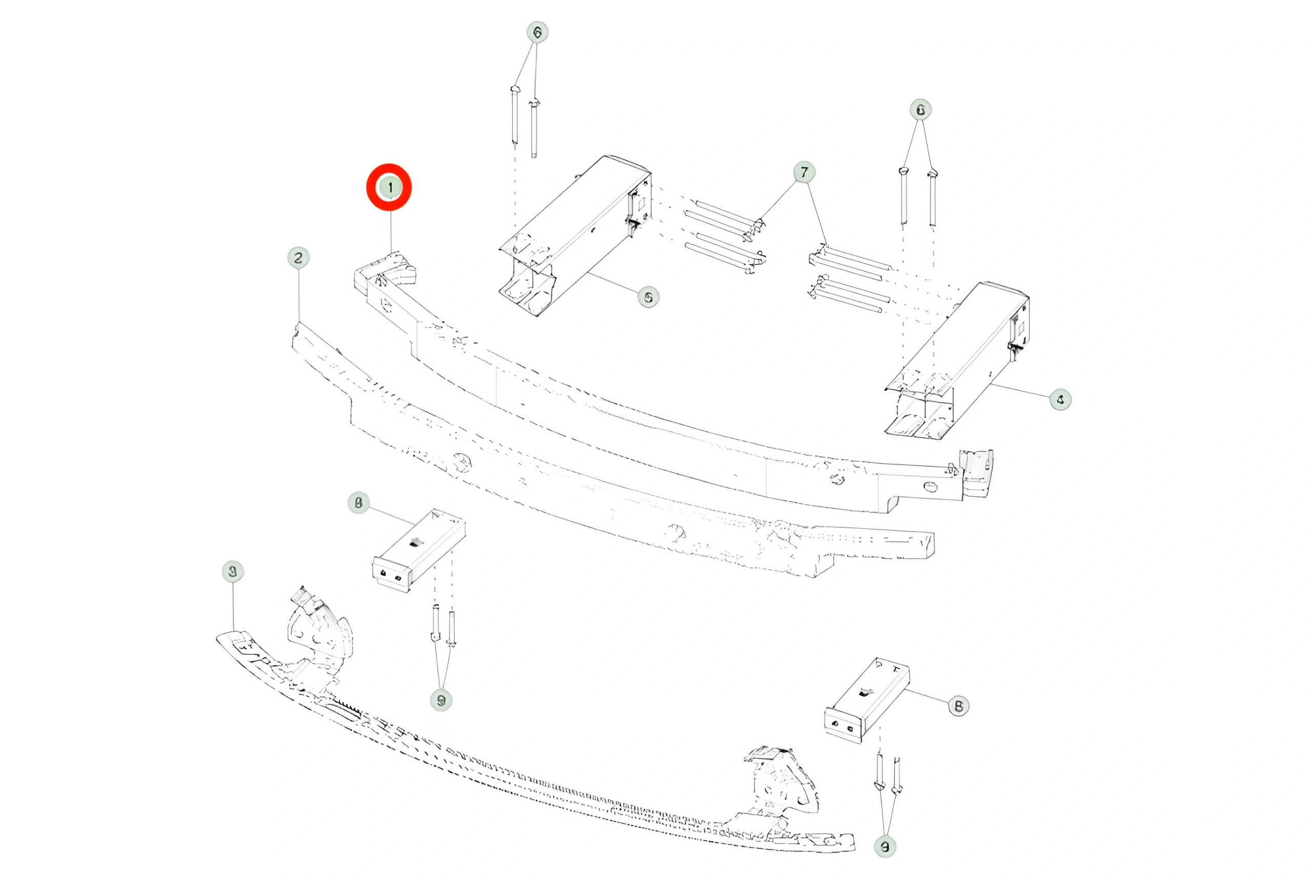 Model Y Ön Tampon Darbe Sönümleyici (2020 - 2025) - Görsel 3