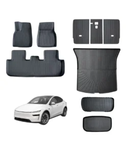 Mükemmel Üçlü - Model Y Juniper 2025+ Premium Paspas + Bagaj Havuz Seti + Arka Koltuk Koruyucu Set