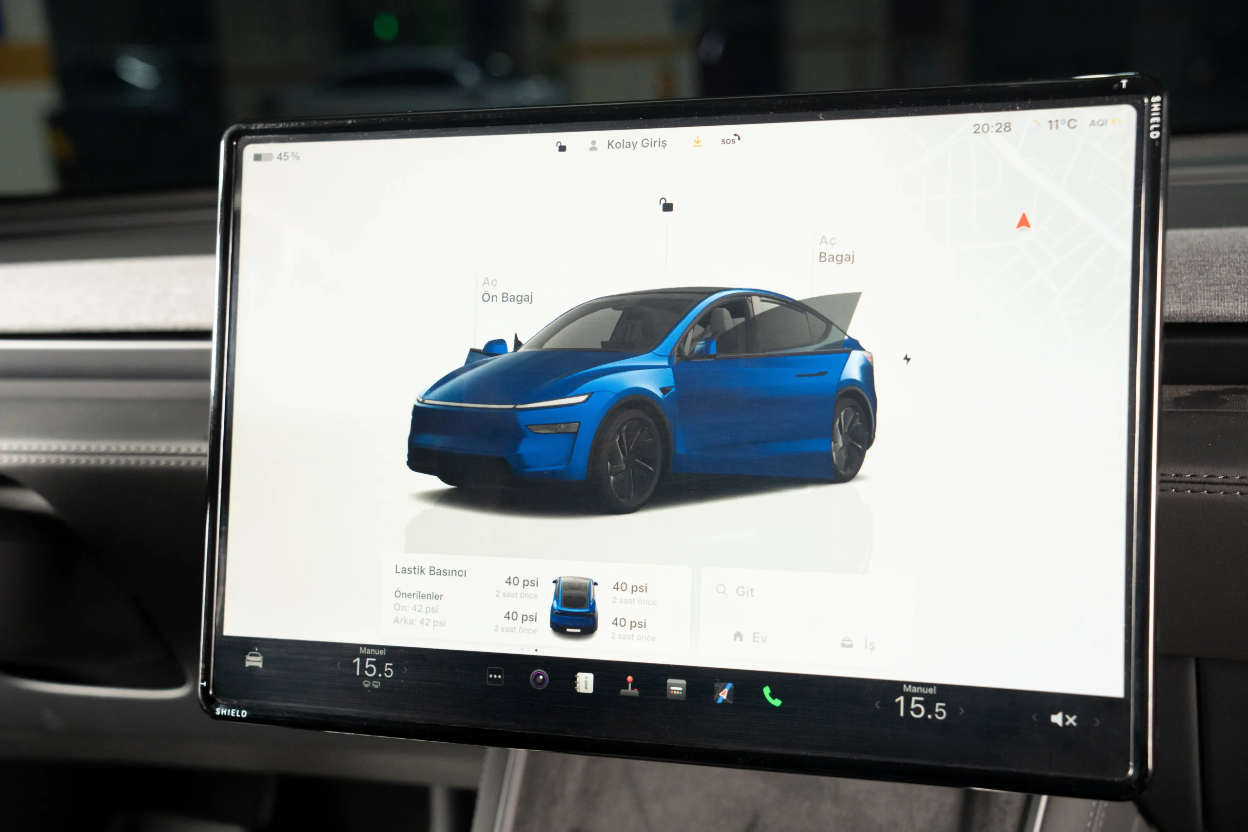 Model Y Juniper & Standart 2025+ Ön Ekran Koruyucu - Görsel 2